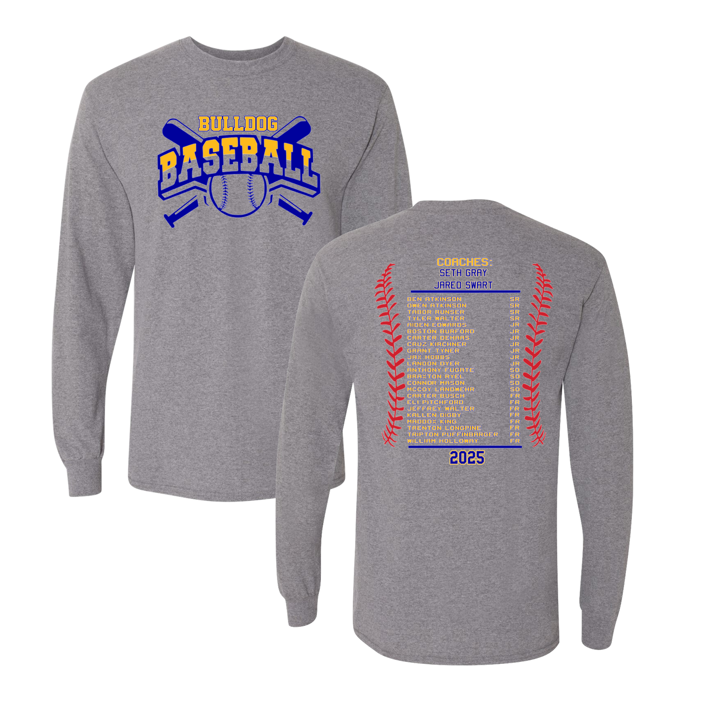 BULLDOG-BASEBALL-LONG SLEEVE