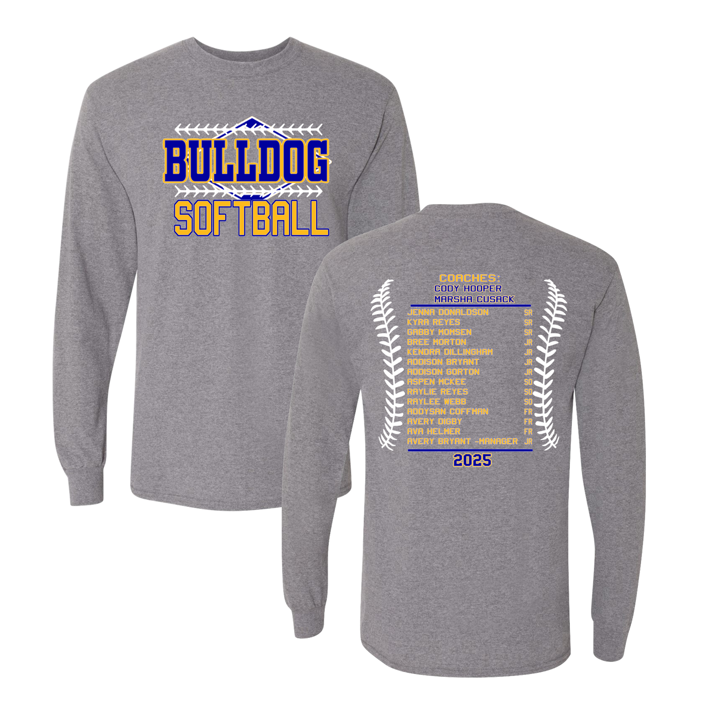 BULLDOG-SOFTBALL-LONG SLEEVE