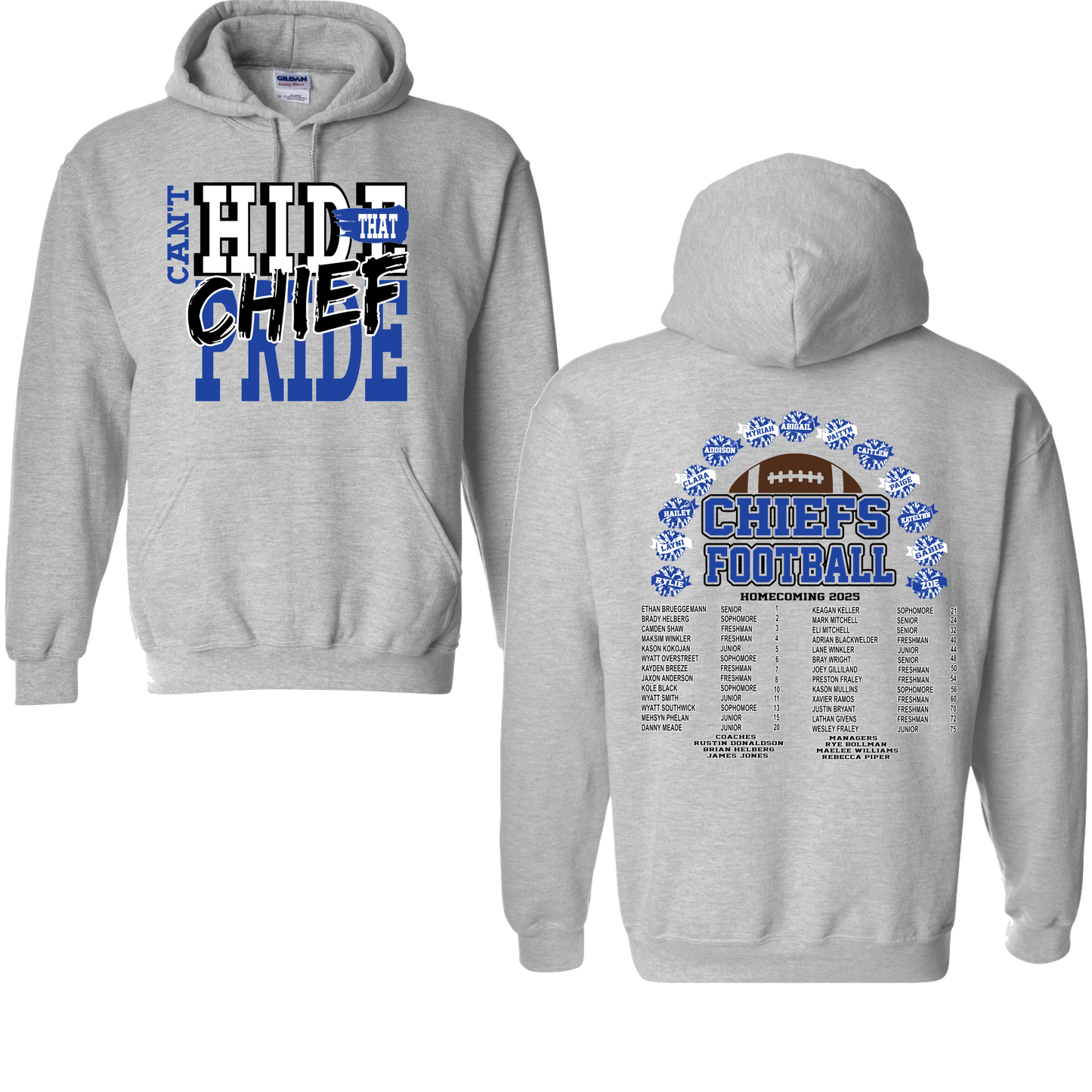 WAUKOMIS CHIEFS FOOTBALL HOMECOMING - HOODIE