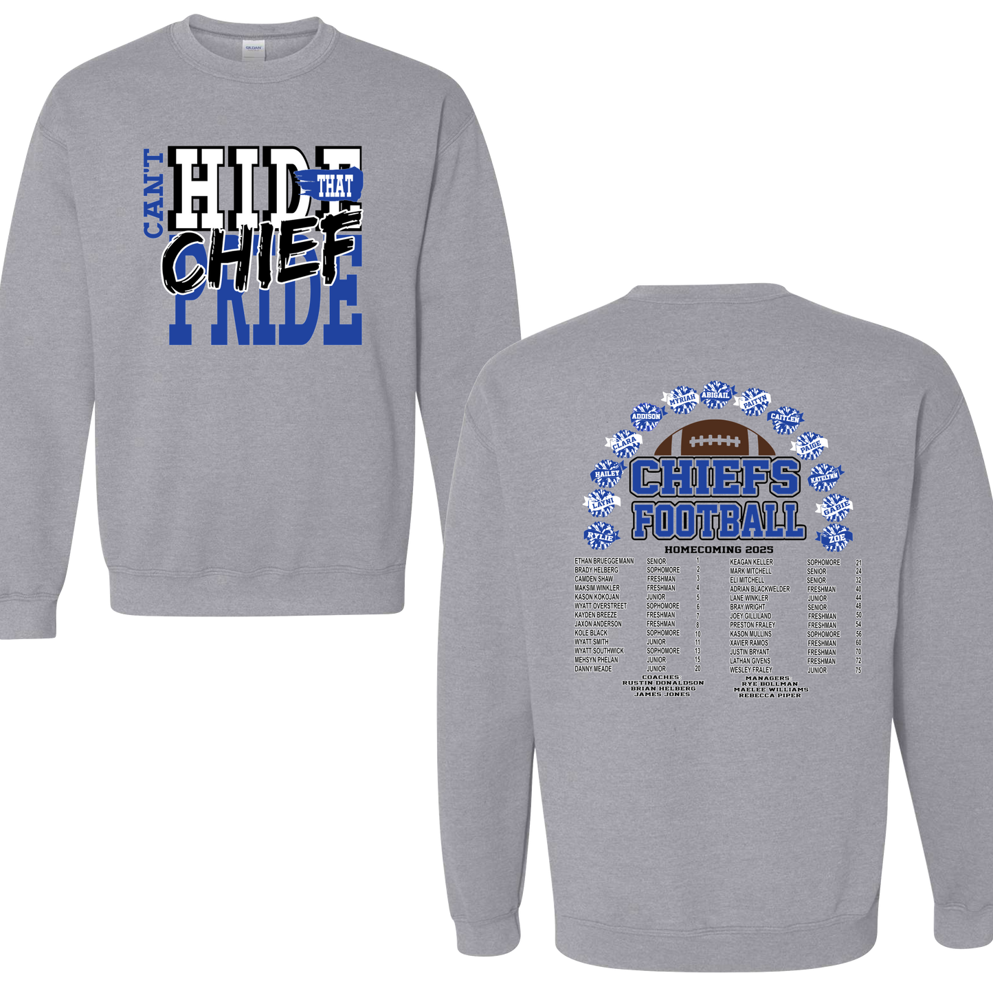 WAUKOMIS CHIEFS FOOTBALL HOMECOMING - SWEATSHIRT