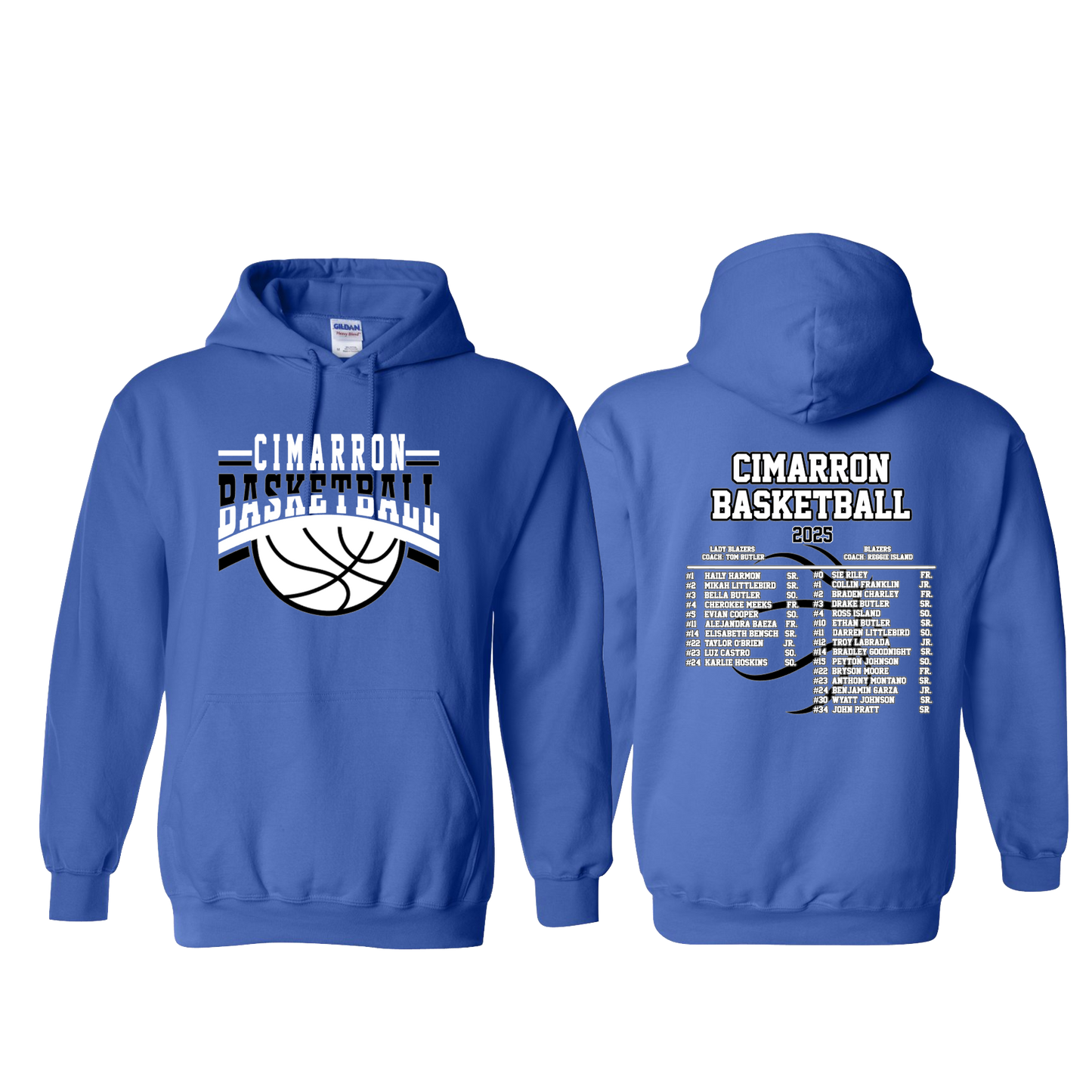 CIMARRON BASKETBALL BLACK & WHITE DESIGN