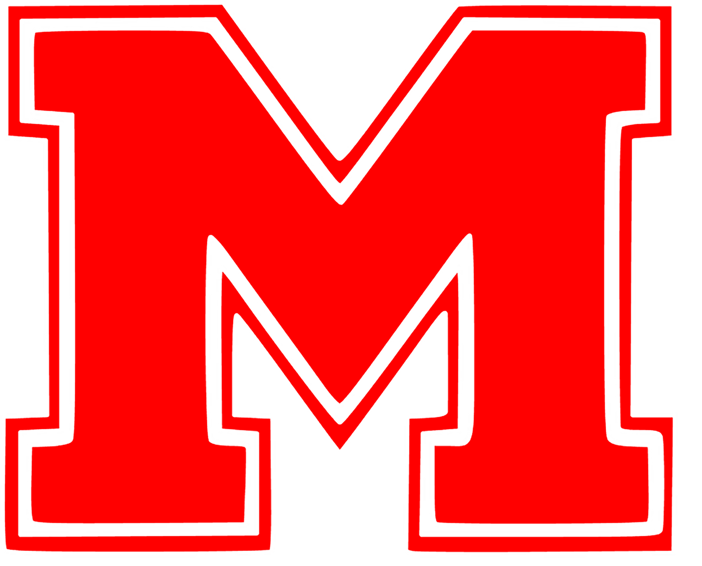 MEDFORD CARDINALS M DECAL