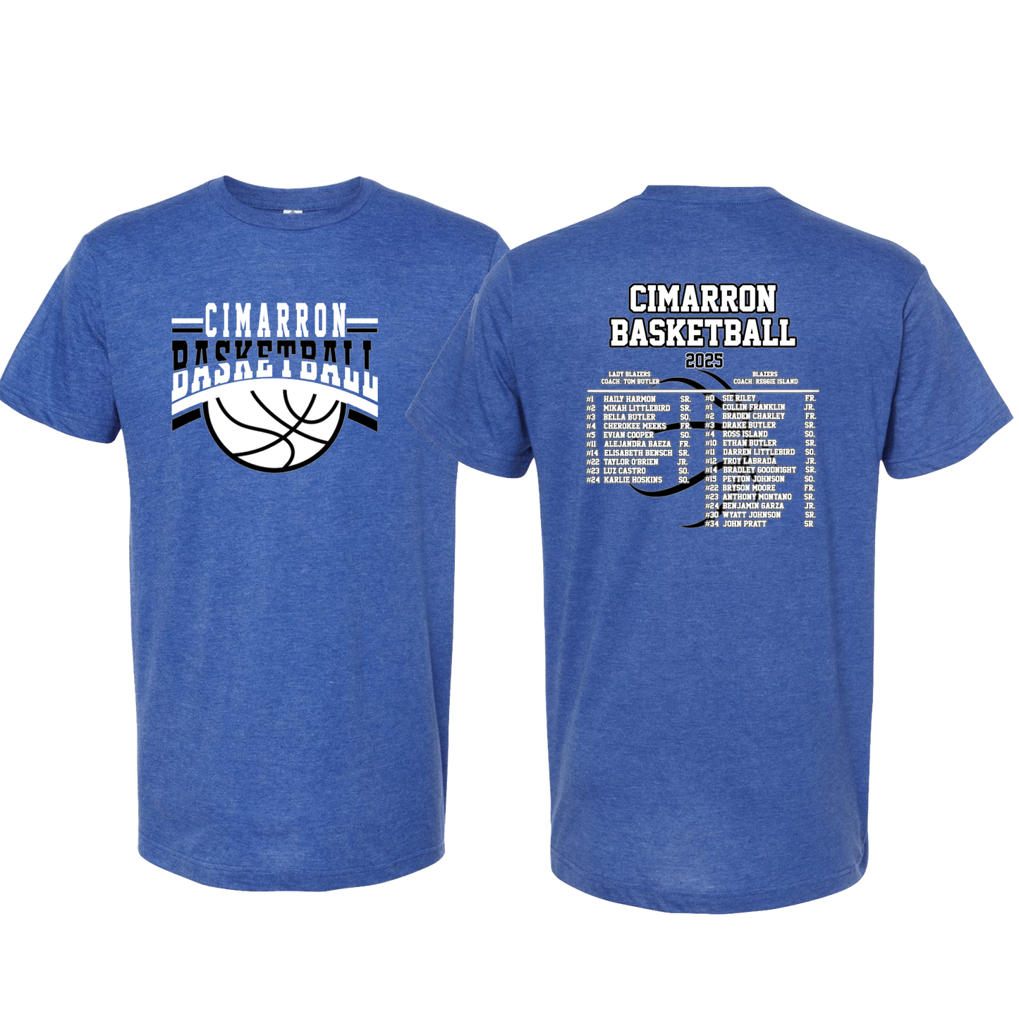 CIMARRON BASKETBALL BLACK & WHITE DESIGN