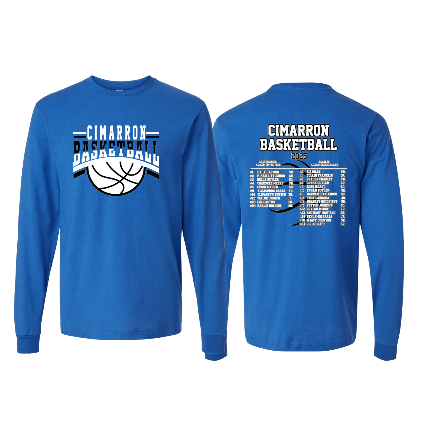 CIMARRON BASKETBALL BLACK & WHITE DESIGN