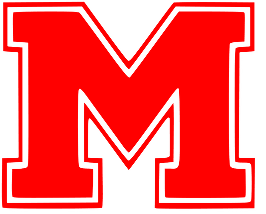 MEDFORD CARDINALS M DECAL