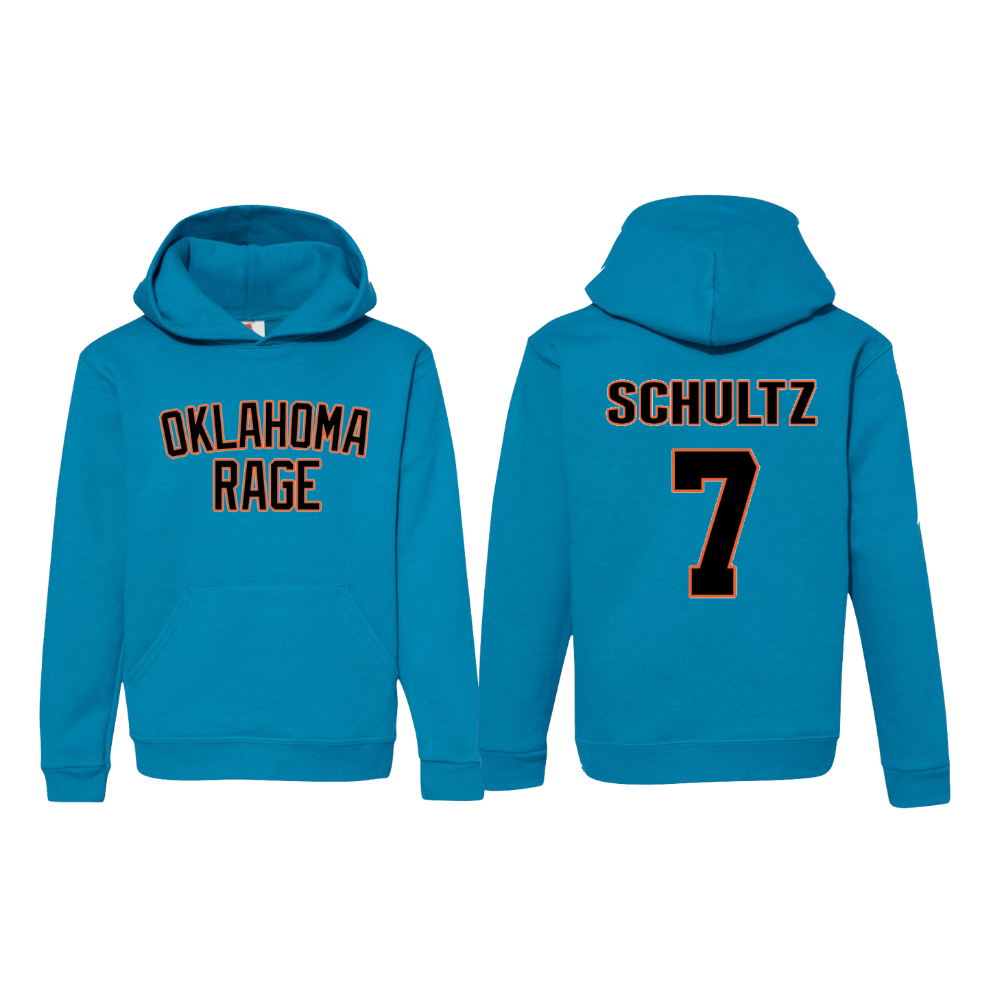 RAGE -PLAYER HOODIE WITH OR WITHOUT NAME AND NUMBER