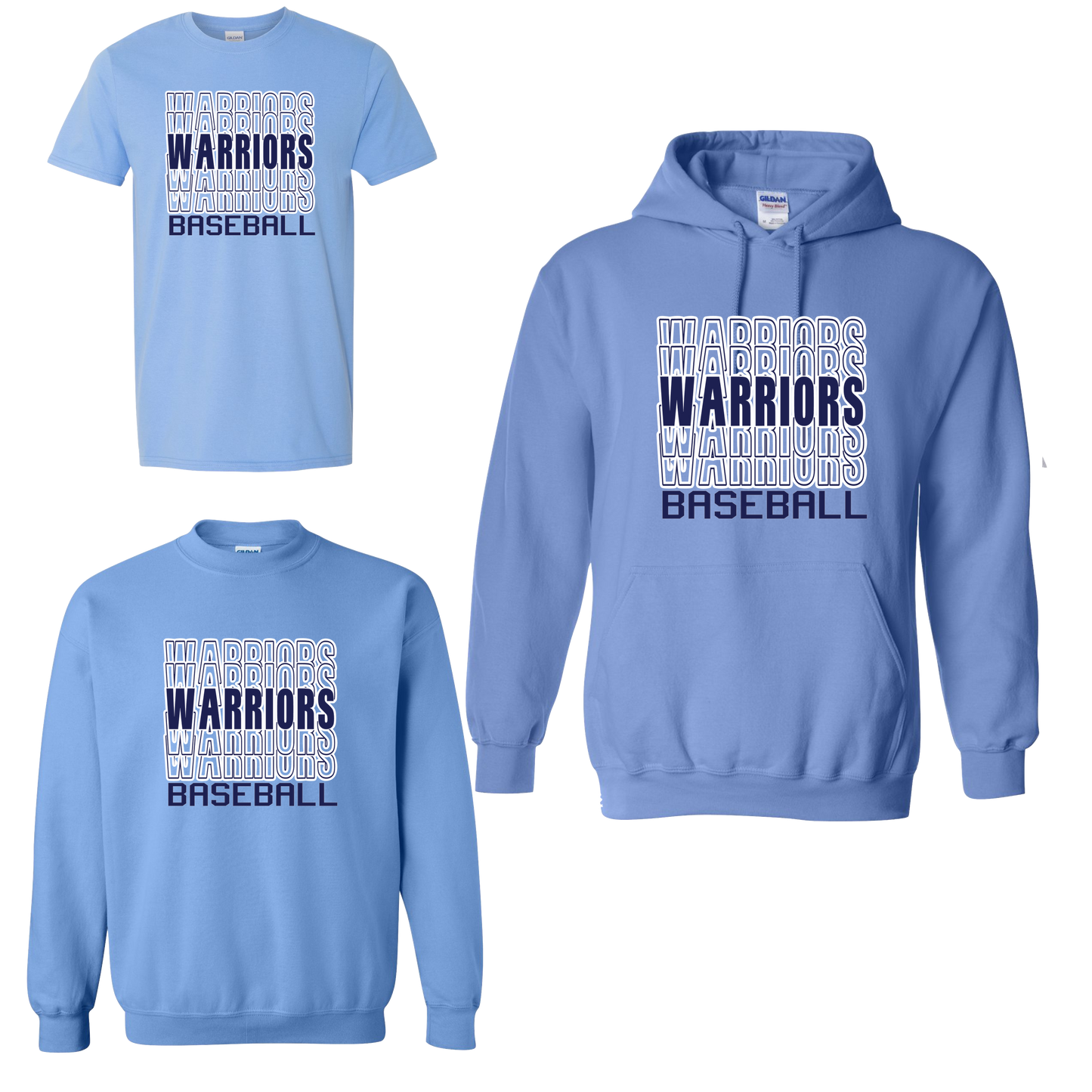WARRIORS BASEBALL STACKED -2 COLOR