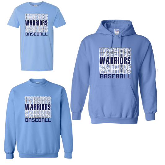 WARRIORS BASEBALL STACKED -2 COLOR