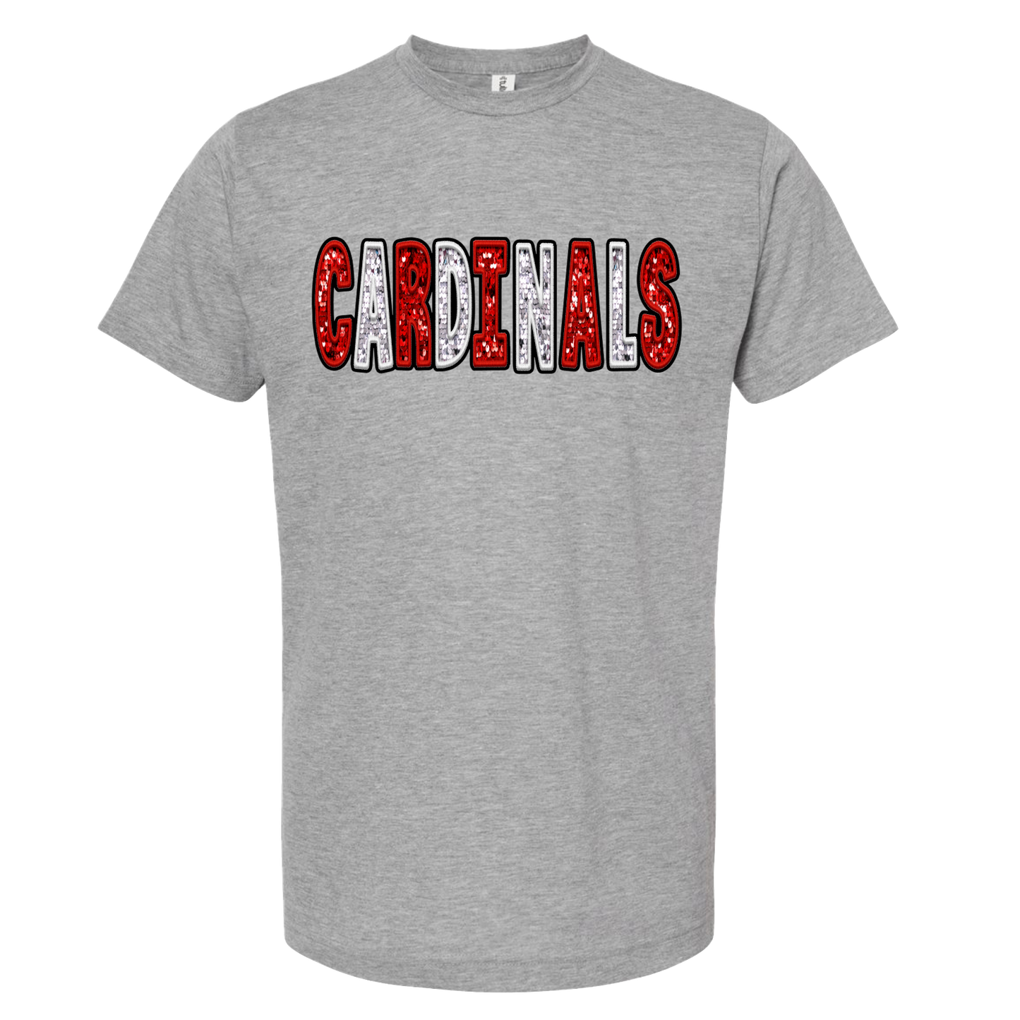 CARDINALS RED WHITE GLITTER