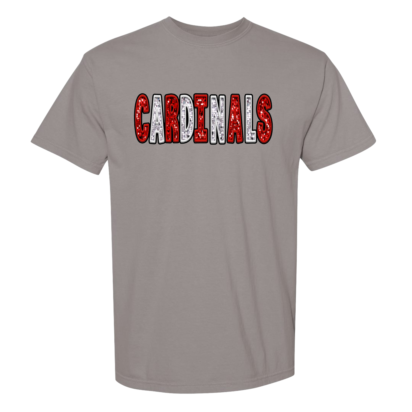 CARDINALS RED WHITE GLITTER