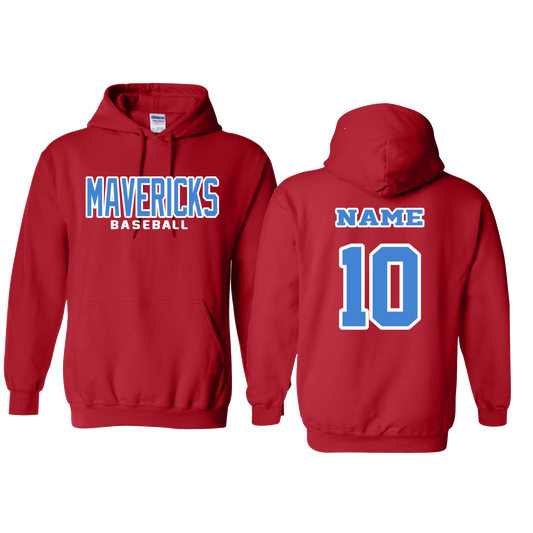 MAVERICKS BASEBALL-PLAYER HOODIE RED