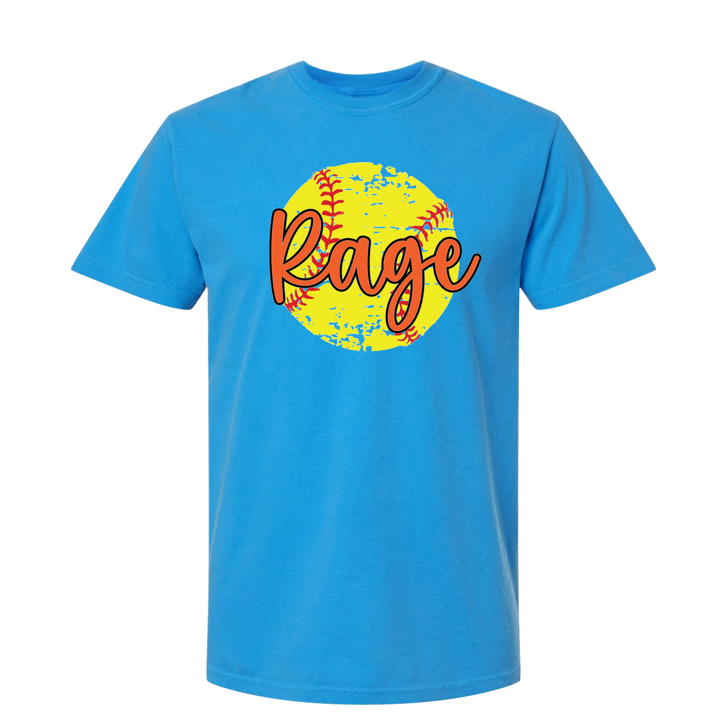 rage softball distressed