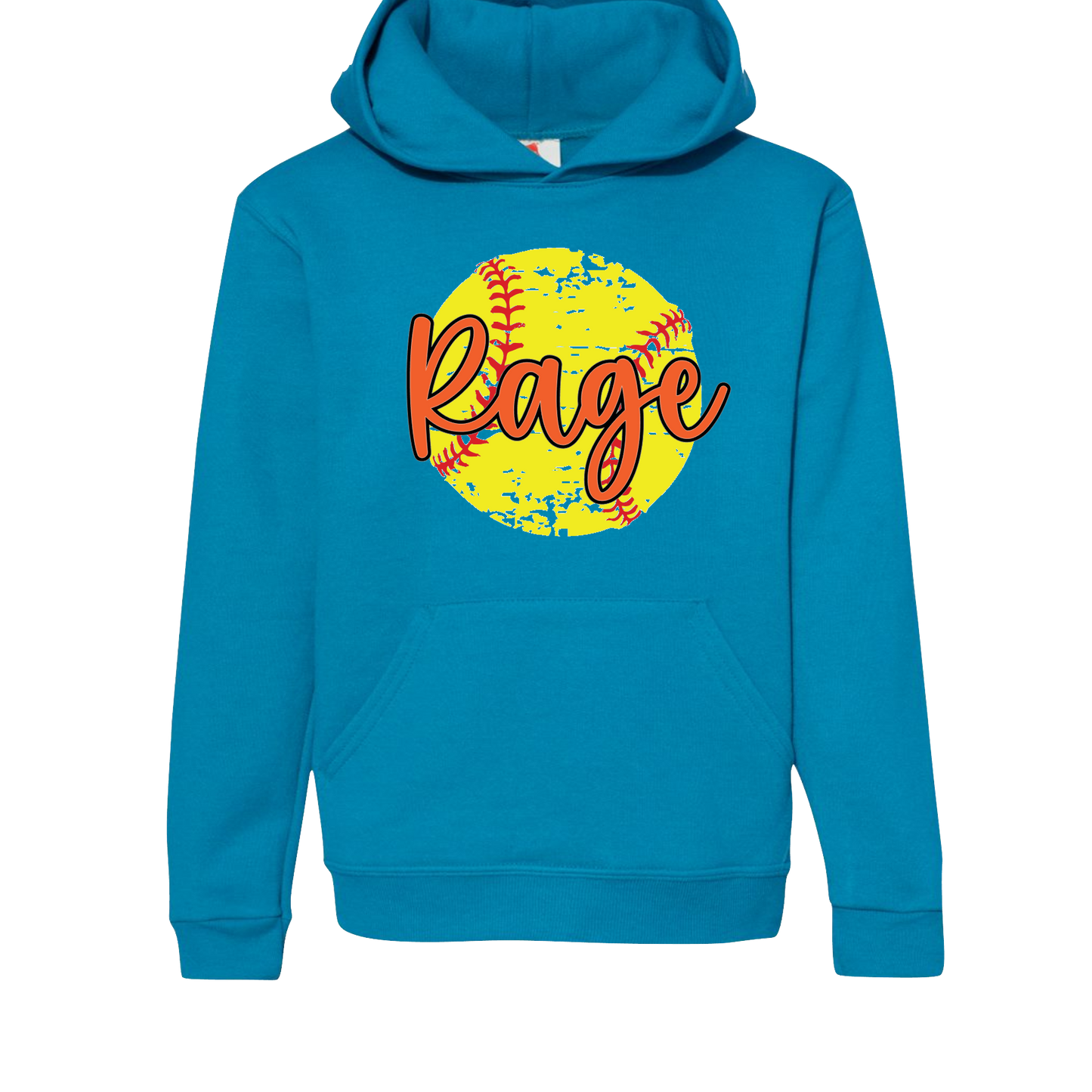 rage softball distressed