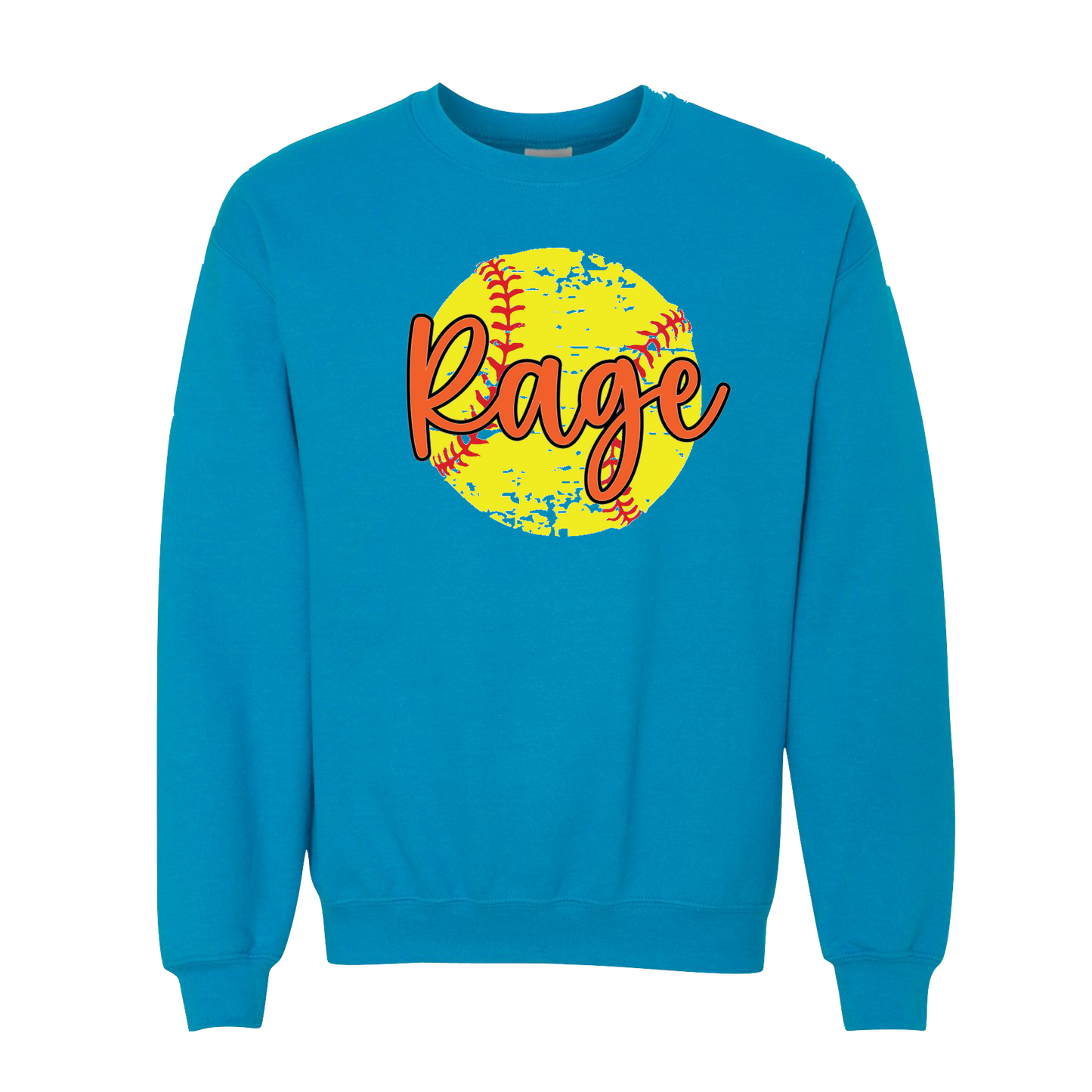 rage softball distressed
